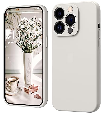 ElestBela iPhone 14 Pro Hülle Silikon Case, Hanyhülle iPhone 14 Pro Ultra Dünn Slim mit Microfiber, Kratzfeste Rundumschutz Case Schutzhülle Hülle für iPhone 14 Pro 6.1'' Slate Grau