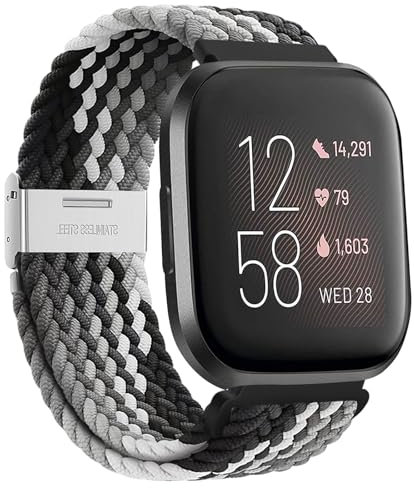 Dumgeo Cinturino per Fitbit Versa 2/Fitbit Versa/Fitbit Versa Lite, 22mm Cinturini di Nylon Ricambio Intrecciato per Fitbit Versa 2/Fitbit Versa/Fitbit Versa Lite