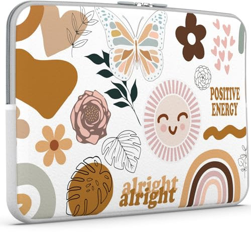 iCasso Laptop Sleeve 13 inch, Cute Laptop Sleeve for MacBook Air/Pro 13-13.6 inch, Slim Protective Notebook Computer Carrying Case for MacBook Pro 14'' M3 M2 M1 Chip, Morandi Cartoon