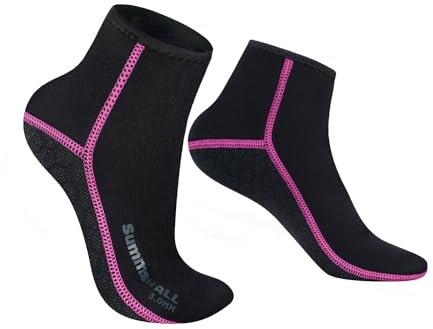 Summshall 3mm Neoprensocken für Damen und Herren, Warm Halten Neopren Socken Anti-Rutsch-Sohle Neoprensocken Langlebigkeit für Wassersport