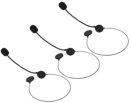 ibasenice 3pcs Fake Headset Props for Cosplay Toy Microphone Headset Prop for Halloween Costume Rock Star Accessories for Fancy Dress Party