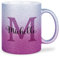 glitzertassen.de® | Namenstasse mit Buchstabe | Personalisiert| Tasse mit Glitzer | Geschenkidee | Keramik | 330 ml | Silberviolett