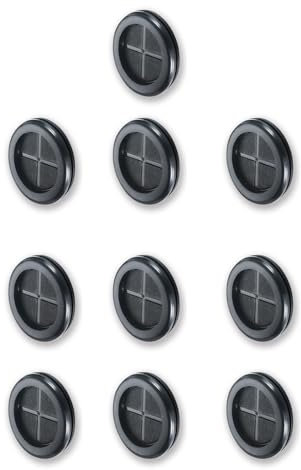 32mm Hole Covers, Table Grommet, Cable Management Grommets, Rubber Cable Hole Caps for Home Office Wire Tidies Organizer, Black, Pack of 10
