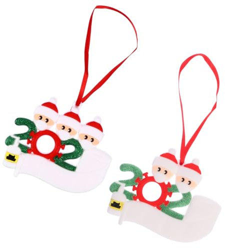 RORPOIR 2St Weihnachts wünsche aufgeführt personalisierte weihnachtsdeko weihnachtsschmuck Kinder 2020 Weihnachtsbaumschmuck 2020 Christbaumschmuck Ornament Elch PVC
