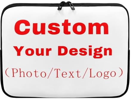 UOIMAG Individuelle Laptop-Hülle, personalisierte Laptoptasche mit eigenem Foto/Text/Logo, Tragetasche, kompatibel mit 25,4 cm (10 Zoll) Notebooks