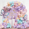 HLEIUKT Schmetterlinge Deko Geburtstag Mädchen,96 Stück Pastell Ballons Girlanden Set, Ballon Girlande Rosa Schmetterling Deko Geburtstag,Baby Party Glückwunsch Graduierung Jahrestag Party Dekoration