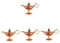 IMIKEYA 4 Stück Aladins Lampe Arabische Wunschlampen Lampe Partydekoration Vintage Zauberlampe freunde geburtstagsgeschenk rostfrei Desktop-Ornament Tischdekoration