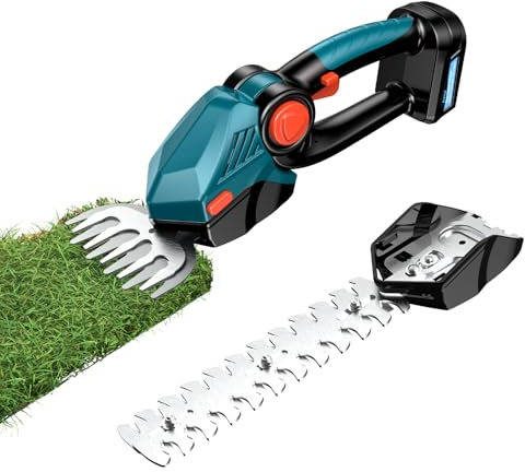 Anancyi Sécateur sans fil 2 en 1 - Moteur sans balais - Poignée ergonomique - Compatible avec batterie Makita 18 V - Coupe-haie pratique pour jardin, clôture, jardinage (sans piles)