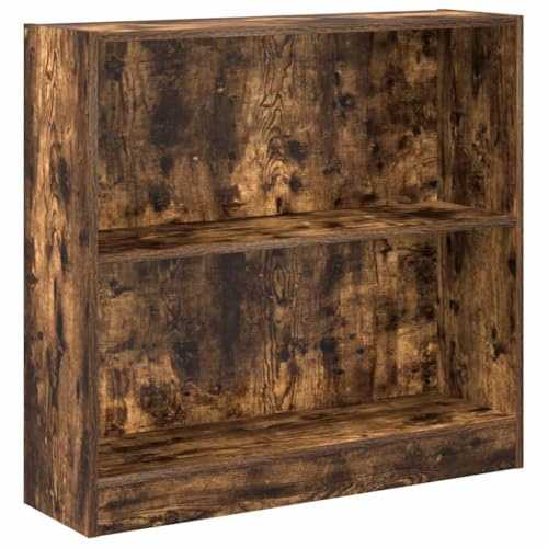 vidaXL Bücherregal Räuchereiche 80x24x76 cm Holzwerkstoff | Jede Menge Platz für deine Sachen, Schicker Look, der in jedes Zimmer passt, Spart Platz und zeigt deine Bücher