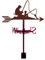 SUPERDANT Girouette de Jardin Exterieur en Métal de Pêche Girouette de Toit Girouettes en Métal Rouge Girouette Père et Fils Panneau Ornement Extérieur Deco Jardin Exterieur