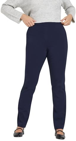 M&Co Blue Straight Leg Bengaline Formal Trousers - Women's
