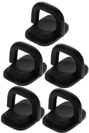 CRILSTYLEO 5st Topfdeckelgriff Aus Kunststoff Großes Laminat Abnehmbarer Gefälschter Kragen Austauschbare Knöpfe Schlüsselbund Grillzangen-Clips Sparschwein Reisen Vierte Pp Black