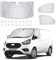 Alfombrilla térmica interna para Ford Transit Custom 2012-2024, 3 piezas de protección solar para parabrisas, parasol aislado para asiento delantero y lateral con 18 ventosas