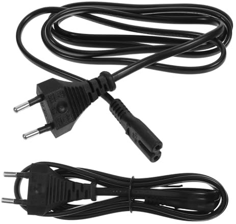 Veemoon 2pièces Câble Alimentation à Fils Rallonge Fine Noire Lot de Câbles De Rechange pour Lampe De Télévision Cordon Alimentation Portable