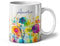 Personalised Abstract Floral Mug - 11oz Ceramic Cup. 3. Colourful Flowers. 7 Designs to Choose from. Add Any Name