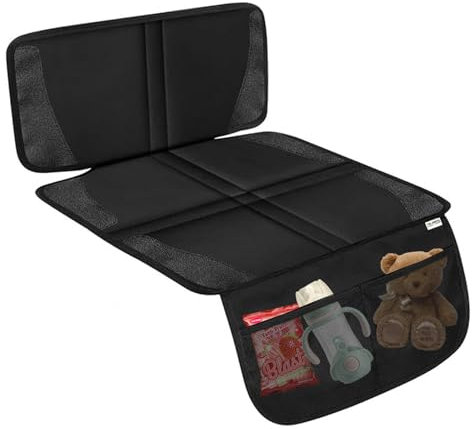 MWRWRR Kindersitzunterlage Auto, Sitzschoner Auto Kindersitz für ISOFIX, Rutschfester Autositzschoner Kindersitz, Universeller Autositzschutz, Bester Schutz für Ihre Autositze (Schwarz)