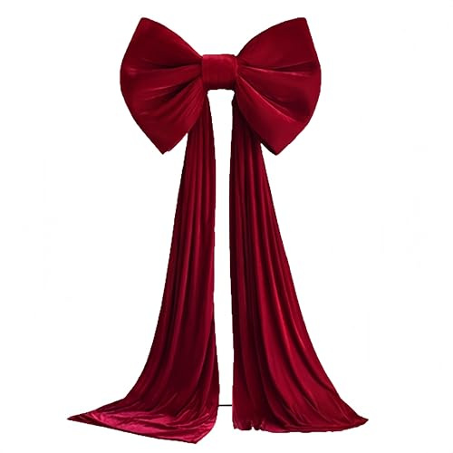Extragroße Weihnachtsbaumspitze, 350 x 80 cm, rot, für Hochzeit, Weihnachten, Geburtstag, Party, Schlafzimmer