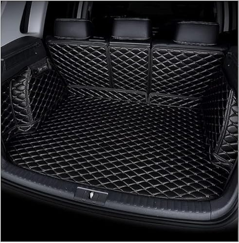 tushijie Vollständige Kofferraummatte für Hyundai Kona 2017-2022 – Wasserdicht, antirutsch und Kratzfest für kompletten Innenraumschutz,Black/A