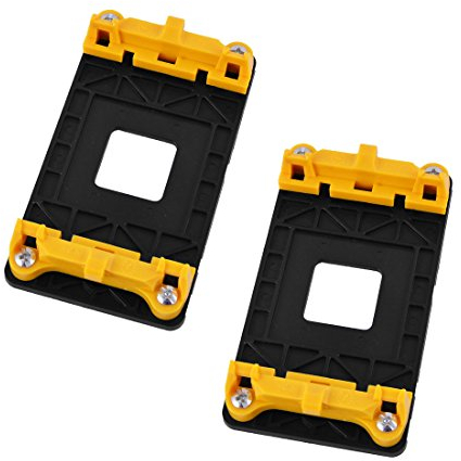 sourcing map 2 Pcs AMD CPU Fan Bracket Stand Base for AM2 AM2+ AM3 AM3+ FM1 FM2 Socket Plastic Motherboard Back Plate Stand Holder