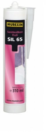 Murexin Silikon-Dichtmasse Profi SIL65 310 ml weiß, Wasserfest, Paste, für Badewanne, Waschbecken, Arbeitsplatte
