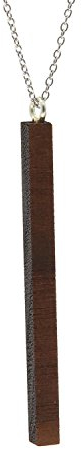 NaturSchatulle Kette mit Anhänger Stabform Holz 50cm Halskette Holzanhänger Holzstab Silber 925 Kette Damen Kettenanhänger Holzschmuck Charms