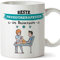 MUGFFINS (Taza en alemán) Taza del fisioterapeuta/Regalo de la Taza/Taza Taza de café Hermosa y Divertida - Esta Taza Pertenece al Mejor fisioterapeuta del Universo - cerámica 350 ml