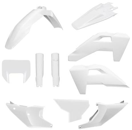 POLISPORT 91661 - Komplettes Plastik-Kit für HUSQVARNA TE/FE 26' - mit perfekter Passform und OEM-Qualität für Offroad-Einsatz, Farbe Weiß