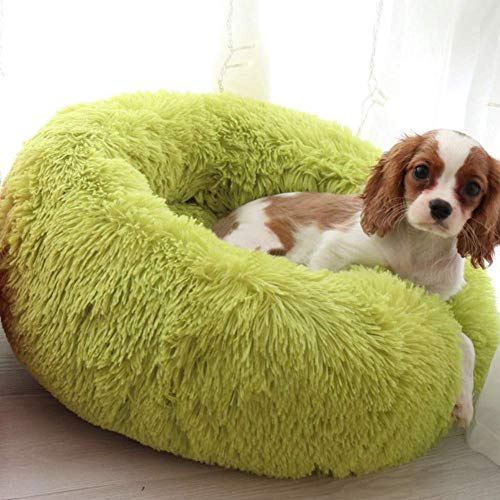 Haustierkissen für den Winter, Plüschnest, Hundehöhle, warm, bequem, 80 cm, Grün