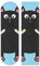 MNSRUU Skateboard-Griffband mit lustigem Gesicht und schwarzer Katze, für Roller, Deck, Sandpapier, 22,9 x 83,8 cm