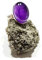 Bague en Argent avec Améthyste - Bijou Élégant pour Femme, pour Homme - Bijou avec Pierre Semi Précieuse - Cadeau pour Anniversaire, Noel et Occasions Spéciales - Bague avec Pierre Violette Naturelle
