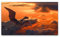 Bilder XXL Drachen in Himmel 120x70cm Wandbild auf Leinwand