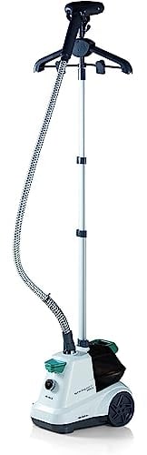 Ariete 6248, Garment Steamer Professionale, Stiratrice Verticale con piastra Acciaio Inox, 4 Livelli Vapore, Vapore continuo, Asta telescopica, Serbatoio 3 L, Accessori inclusi, Bianco