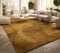 TT Home Teppich Wohnzimmer Kurzflor Anti-Rutsch Rückseite Einfarbiges Design Waschbar, Farbe: Dunkelgelb Senfgelb, Größe:120x170 cm