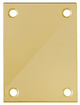 Polished Brass Screw on Flat Plate Blank Escutcheon