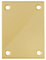 Polished Brass Screw on Flat Plate Blank Escutcheon
