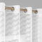 FMFUNCTEX Beige Voile Gardinen mit Ösen Vorhänge Wohnzimmer Geometrisch Muster Transparent Modern Ösenschal Lichtdurchlässig Dekoschal für Schlafzimmer Kinderzimmer 2er Set 245 x 132 cm (H x B)
