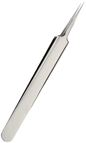 Chirurgische Pinzette für eingewachsene Haare Professionelle Komedonen Extraktoren Edelstahl eingewachsene Haarpinzette Präzision scharfe Nadel Nase spitze Pinzette Splitter (1 Stück)