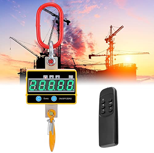Yontwe Pesante Bilancia elettronica 2000 kg Bilancia sospesa industriale per impieghi gravosi Bilancia da gru digitale ricaricabile Super Clear Bilancia elettronica a gancio 2T ad alta precisione