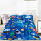 Teslite Marine Life Kuscheldecke Decke,50 x 60 Inch Kuscheldecke Kinder Ozean Weich Warm Plüsch Delphin Hai Quallen Flanell Flauschige Decke Ozean Meereslebewesen Fleecedecke Wohndecke Überwurfdecke