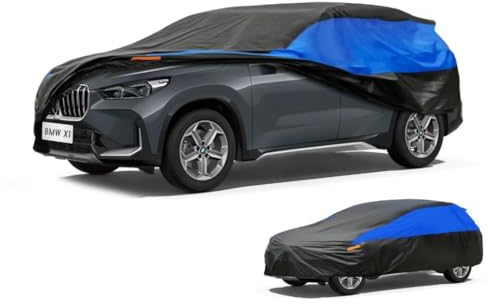 GUNHYI Bâche Voiture Exterieur Respirante et Étanche pour Tous Temps, Housse Voiture Protection Anti-UV Contre, la Poussière, Universelle pour Range Rover/Qashqai/Duster/T-ROC(Jusqu'à 460 cm) YM