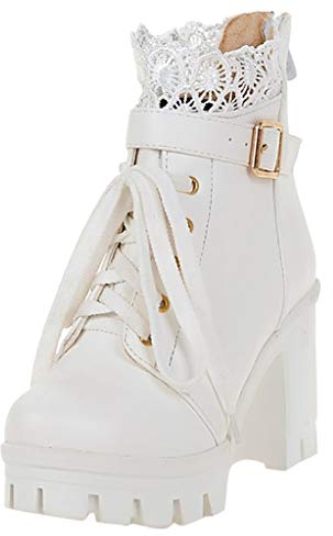 Stivali Invernali Donna da Donna Stivali Stivaletti Stivali Estivi Donna Bassi Chiari Stivali Equitazione Fashion Scarpe da Donna Sandali Donna Eleganti Scarpe da Corsa Donna Bianco-D 28.99