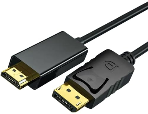 Bolwins M39 DisplayPort auf HDMI Kabel – 1,8m 4K Auflösung, Kompatibel mit Monitor, TV, Projektor, Laptop und PC
