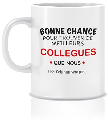 Monsieur Trendy Mug Tasse Café - Cadeau de départ ou retraite Collègue, Cadeau drole pas Cher, Humour Original (Rouge)
