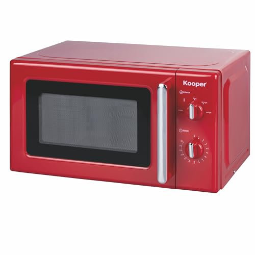 Forno a microonde vintage rosso 22 L, 5 programmi di cottura, 700 W, Wave Kooper