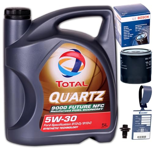 BandelOne enthält Ölfilter F026407078+Total 5W30 Öl für Focus 2 3 Mondeo 3 4 5 Fiesta