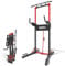 ONETWOFIT Foldable Power Tower Pull Up Bar Station Assistive Trainer, Multi-Function Adjustable Height Dip Station for Home Gym Workout Pull Up Stand (Black-Foldable-600lbs)