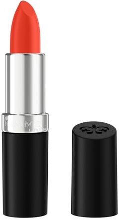 Rimmel Lasting Finish Lipstick 310 Regent Street Red, Creamy Satin Finish, Long Lasting 8 HR Wear, Comfortable Formula, Rich Pigment