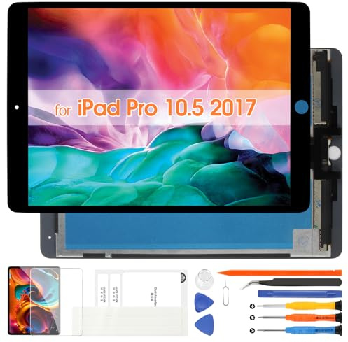 Screen Replacement for iPad Pro 10.5 2017 A1701 A1709,LCD Display Touch Screen Digitizer Glass Panel Full Assembly with Repair Tools(Black)