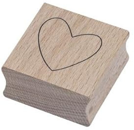 Artoz Stempel – Holzstempel – „Herz asymetrisch“ – 40 x 40 mm – Motivstempel zum Kartenbasteln für Einladungen, Geburtstag, Grüße