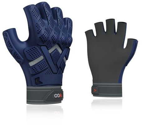 Vgo... NGG X1 1Paar nahtlose Halbfinger-Handschuhe für Mechaniker, Arbeitshandschuhe mit Knöchelaufschlag (TP1136)